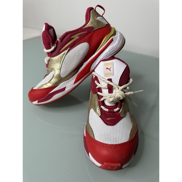 Puma Other - Puma Unisex Kids RS Fast Glitz GS - SZ 3C - Red Gold Athletic Shoes Eur- 34,5